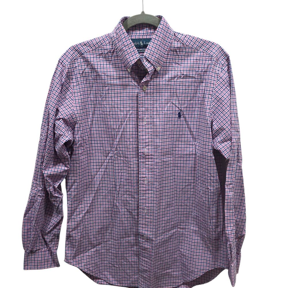 Ralph Lauren Classic Fit‎ Plaid Button Down Shirt Mens Small Pony Logo